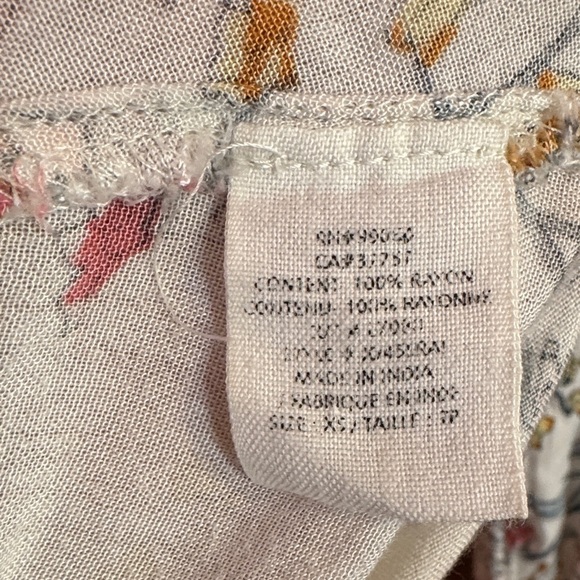 133. Billabong Floral Long Sleeve Mini Dress XS - Picture 7 of 7